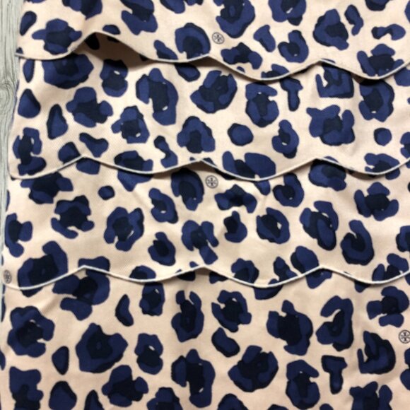 Tory Burch Women's Blue Persian Leopard Meri Skirt Size 4 New with Tags  ** - Picture 4 of 7